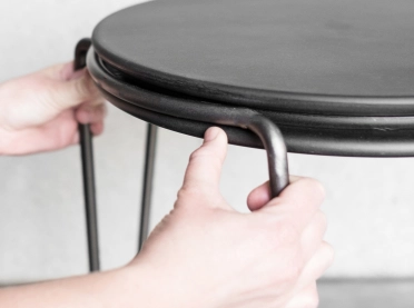 Stool - Bender - designed by blocher partners - round bar made of steel